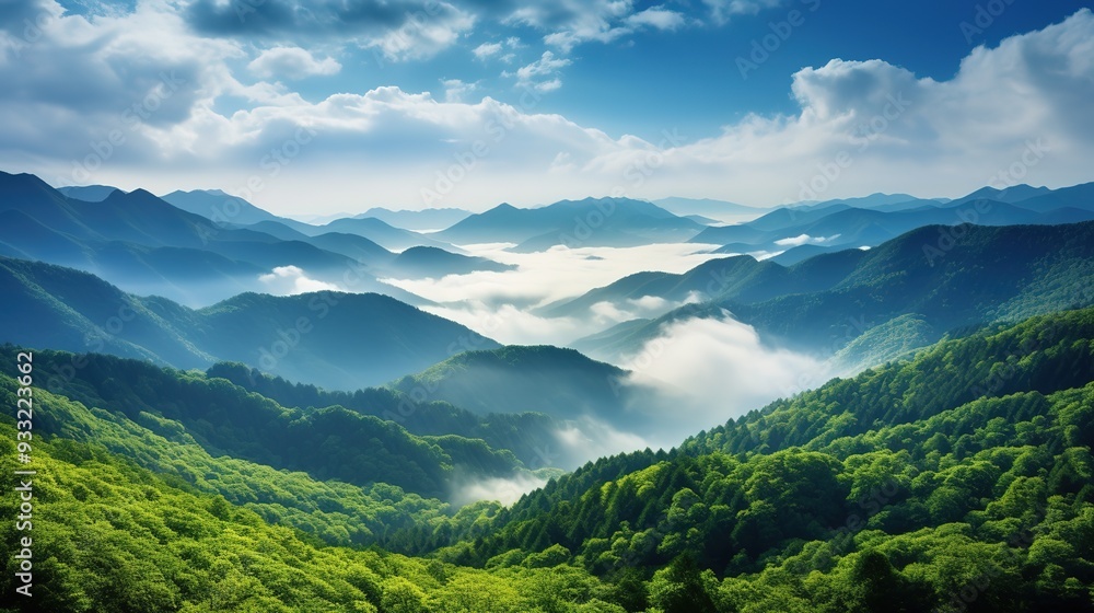 Illustrations of beautiful and tranquil landscapes and natural scenery,AI generated. Illustrations of beautiful and tranquil landscapes and natural scenery,AI generated.