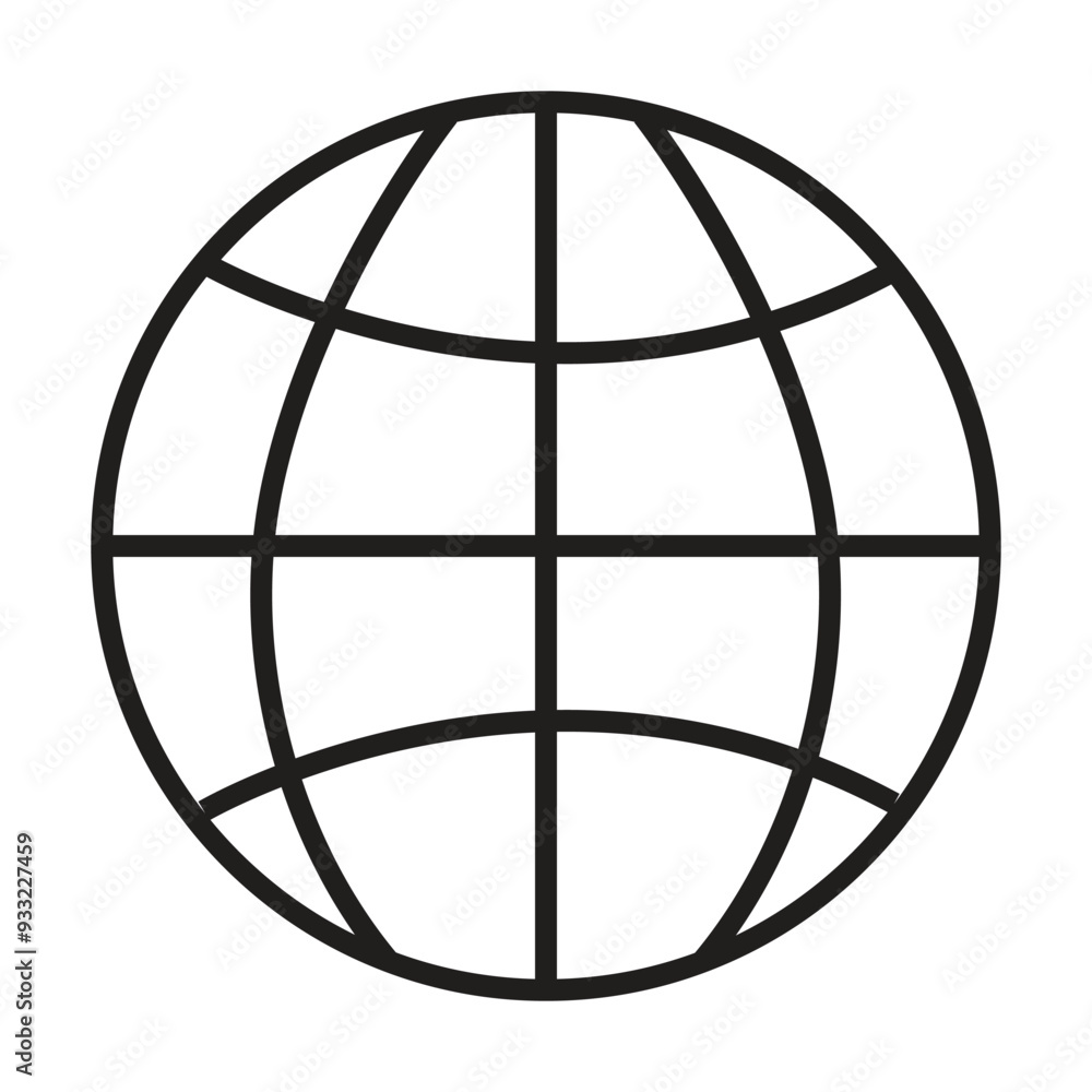Globe icon vector on white background Globe icon vector on white background