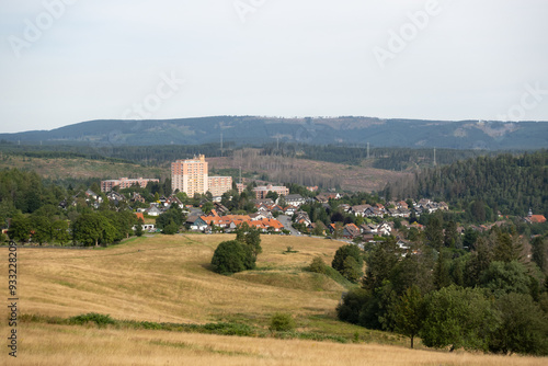 Panorama of Altenau, a Town In The Middle of The Harz Mountains, Germany photo