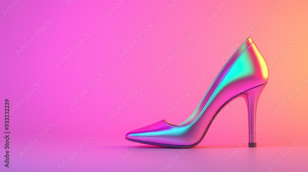 Futuristic Neonlit Gemstone Heels with Copy Space in High Detail 8K Resolution for Fashion Concepts Futuristic Neonlit Gemstone Heels with Copy Space in High Detail 8K Resolution for Fashion Concepts