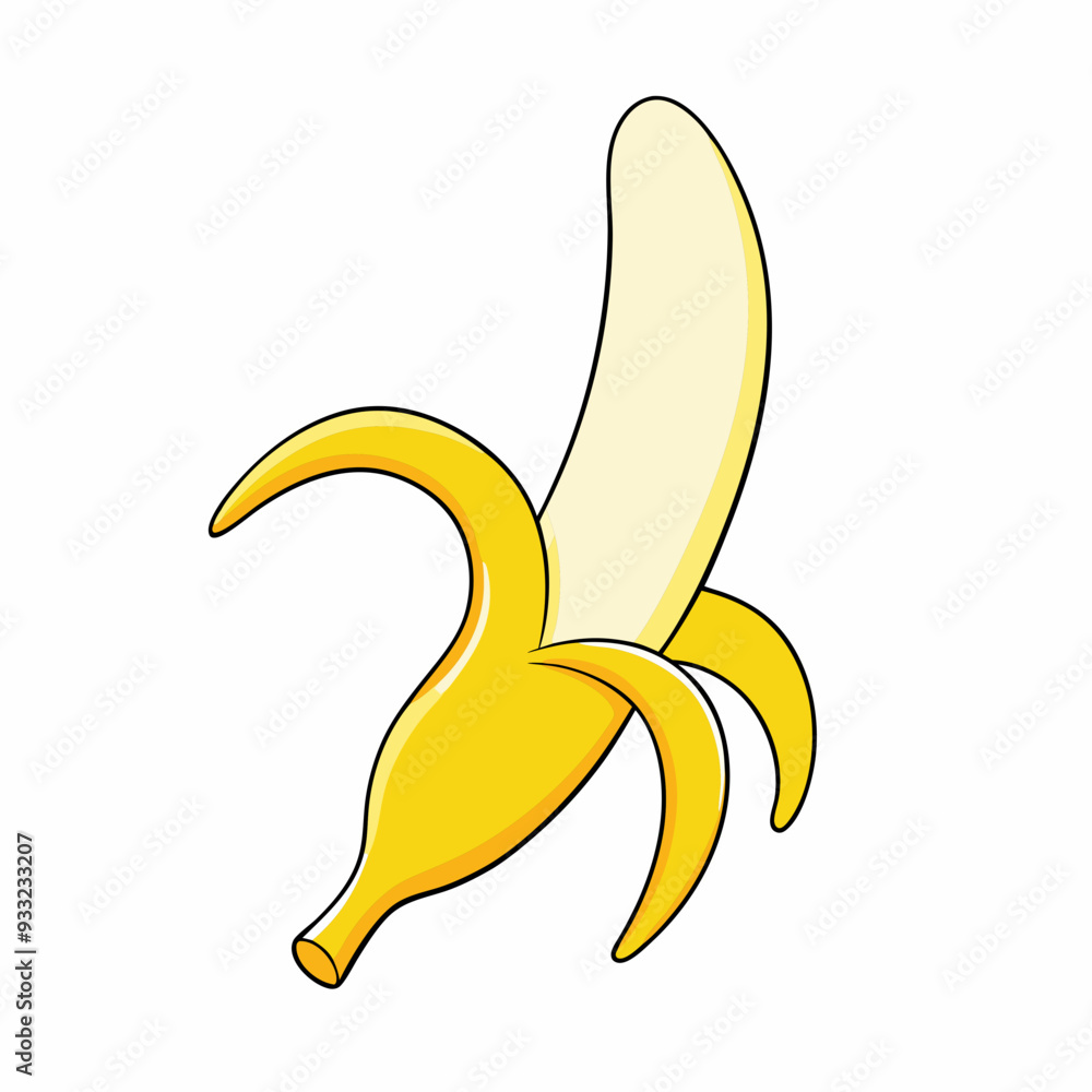 Peeled banana fruit stock illustration Peeled banana fruit stock illustration