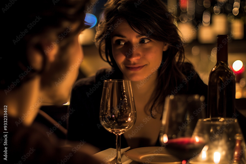 Luxury candlelight dinner setup for couple on Valentine day Romantic date anniversary, Generative AI Luxury candlelight dinner setup for couple on Valentine day Romantic date anniversary, Generative AI