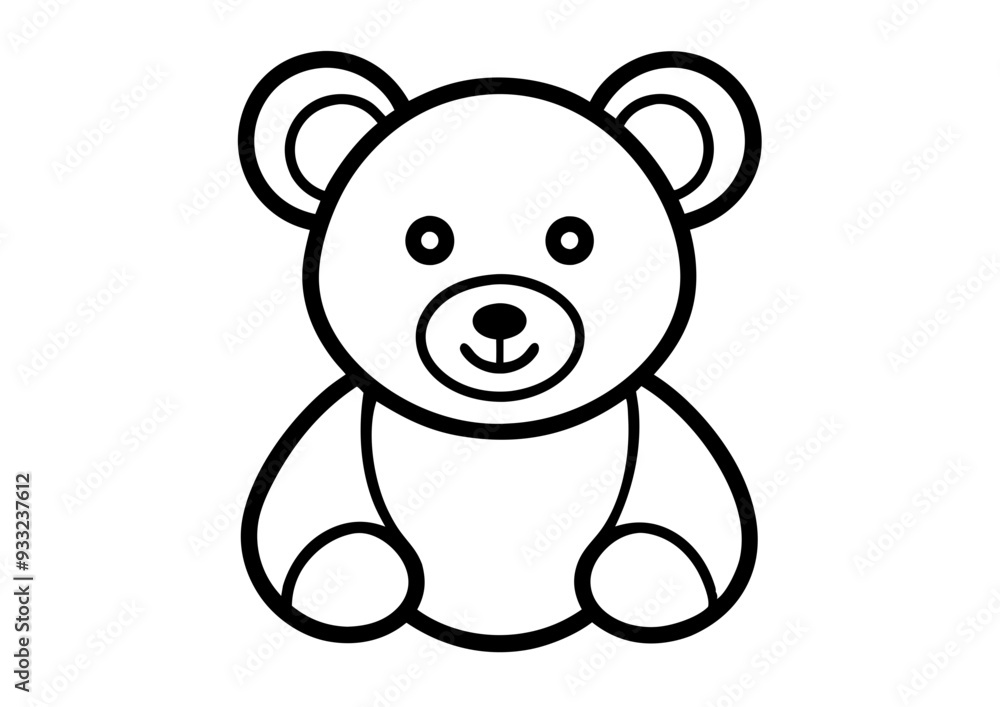 Beautiful teddy bear outline Beautiful teddy bear outline