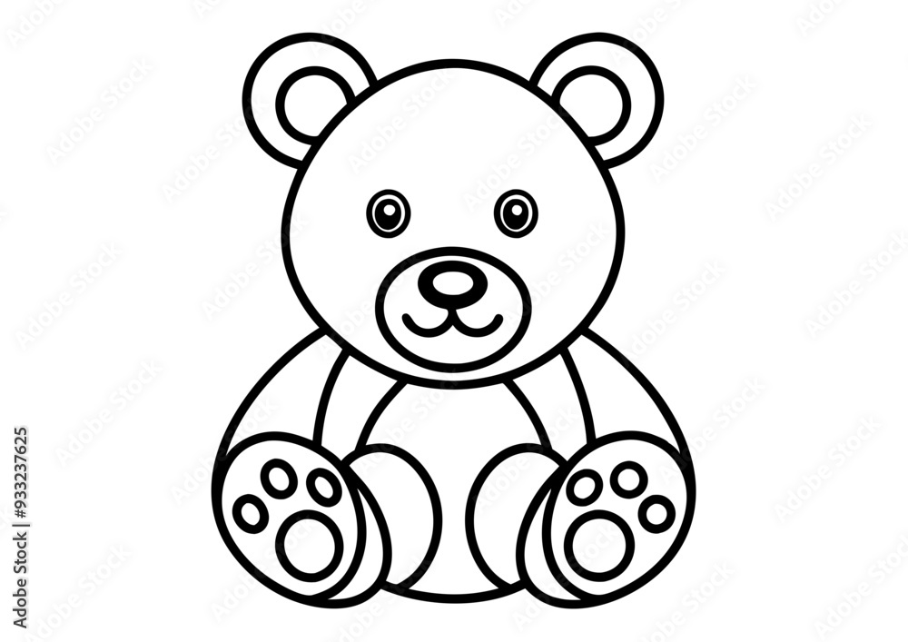 Beautiful teddy bear outline Beautiful teddy bear outline
