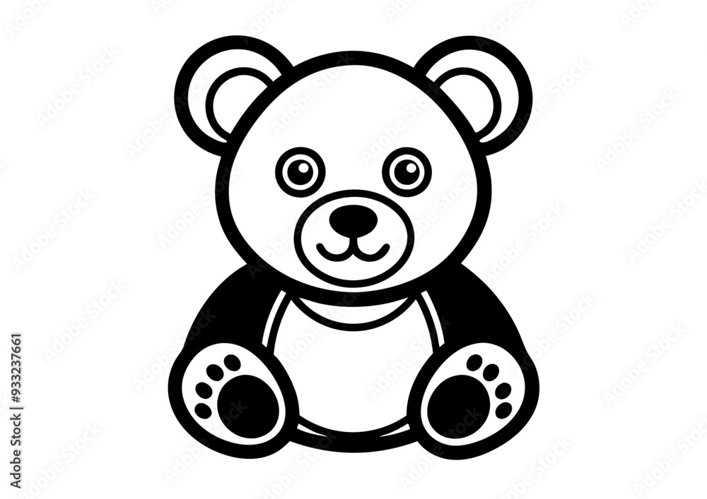 Beautiful teddy bear outline Beautiful teddy bear outline