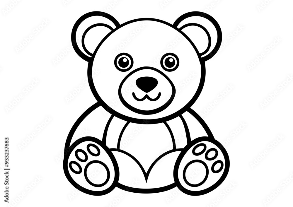 Beautiful teddy bear outline Beautiful teddy bear outline