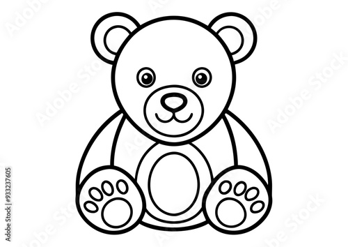 Beautiful teddy bear outline