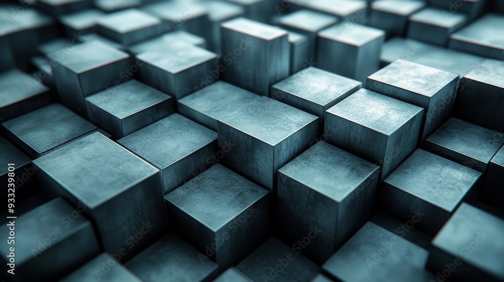 A close up of a gray and black cube pattern A close up of a gray and black cube pattern