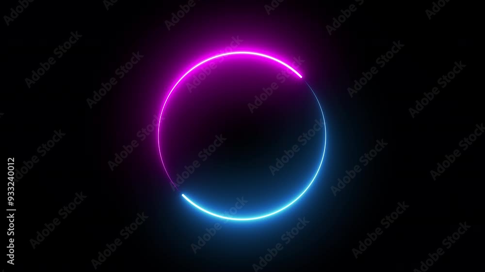 neon animation of circle shape on black background, fast moving blue rays. glowing lines, 4K animated seamless loop template neon animation of circle shape on black background, fast moving blue rays. glowing lines, 4K animated seamless loop template