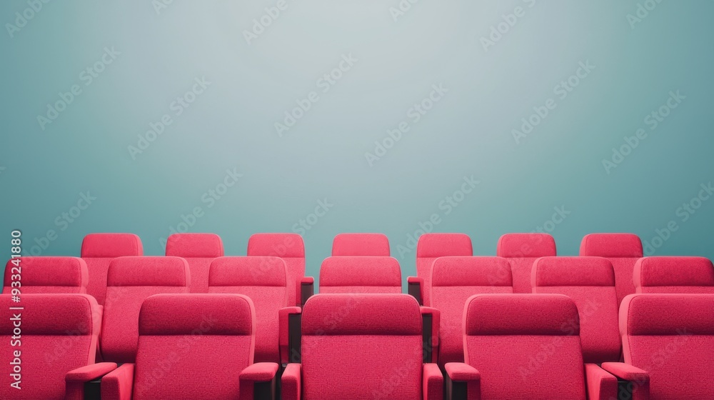 Fototapeta premium Futuristic High-Tech Theater with Gemstone Decor - Advanced Entertainment Design Concept with Copy Space for Text, 8K Resolution, and High Detail