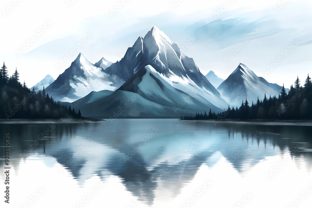 Simple flat vector illustration as Clear river flowing through a green valley in summer concept as A serene river flowing through a lush green valley under a bright summer sky ideal for business prese Simple flat vector illustration as Clear river flowing through a green valley in summer concept as A serene river flowing through a lush green valley under a bright summer sky ideal for business prese