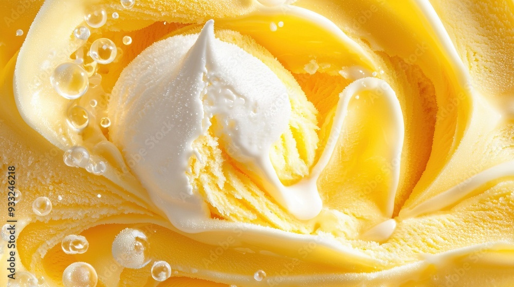 Close-up photo of a yellow flower with water beads on the petals and white substance on the petals Close-up photo of a yellow flower with water beads on the petals and white substance on the petals