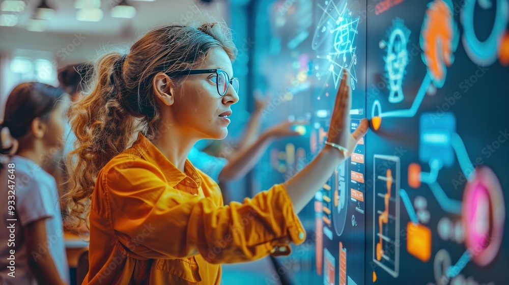 Image of teachers using AI systems to drive education Image of teachers using AI systems to drive education