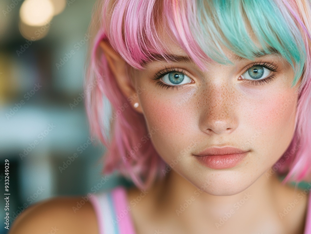 Vibrant hair and piercing eyes Vibrant hair and piercing eyes