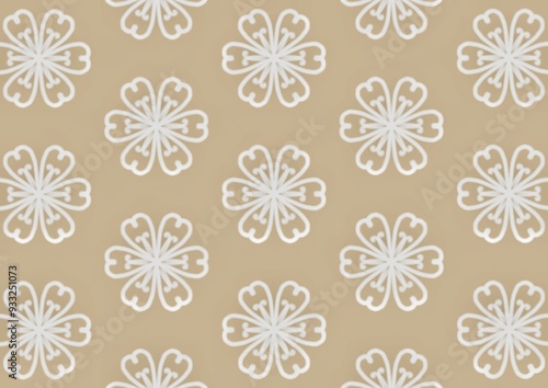 Cute Flora Medallion seamless floral pattern