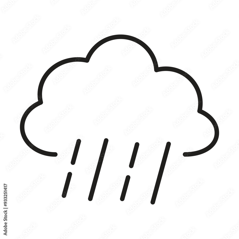 rain icon vector on white background rain icon vector on white background