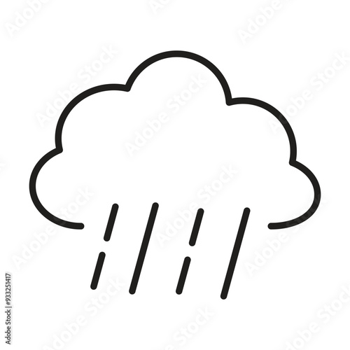 rain icon vector on white background
