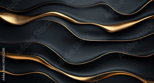 abstract gold and black wavy background