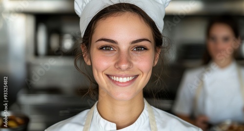 smiling chef in kitchen