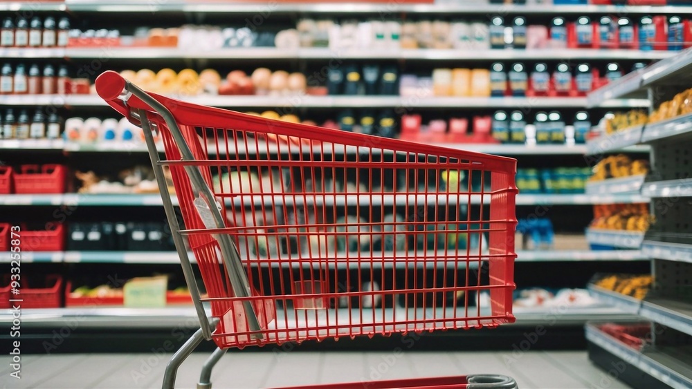 shopping carts in supermarket shopping carts in supermarket