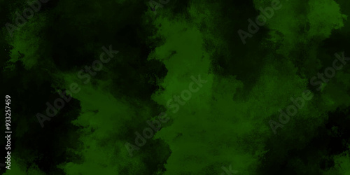 abstract cloud and vapor texture background. Black and Green smoke aquarelle smudge illustration smooth grungy smokey light green colors ink glow. green color powder explosion	
