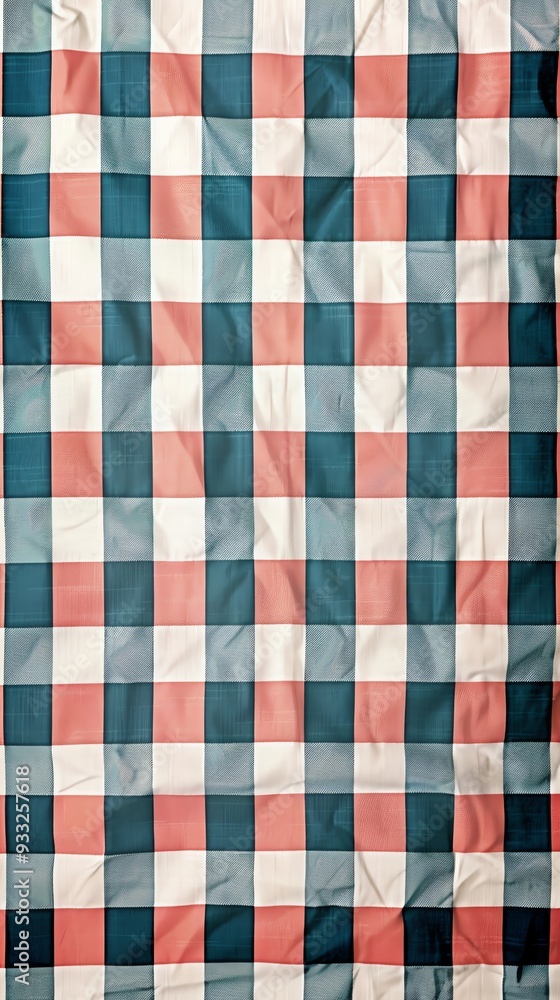 Colorful checkered pattern fabric with red, white, and black squares. Ideal for backgrounds, textiles, and design projects. Colorful checkered pattern fabric with red, white, and black squares. Ideal for backgrounds, textiles, and design projects.