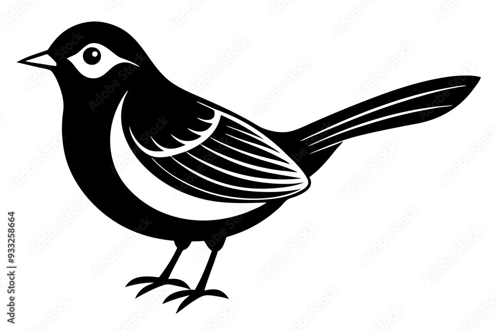 Fototapeta premium sketch of a bird silhouette logo icon vector illustration.