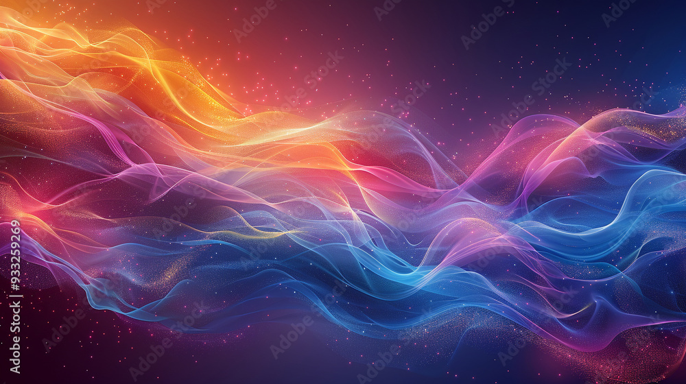 Fototapeta premium A vivid background with smooth undulating waves