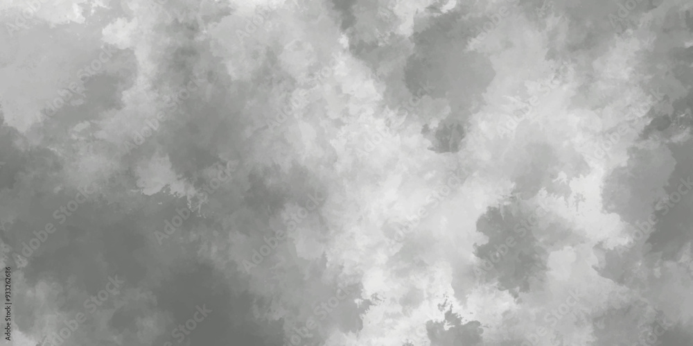 Abstract white and gray isolated cloud cumulus clouds. Gray aquarelle painted realistic fog or mist smoky textured canvas design. White and ash messy wall stucco texture background. Abstract white and gray isolated cloud cumulus clouds. Gray aquarelle painted realistic fog or mist smoky textured canvas design. White and ash messy wall stucco texture background.