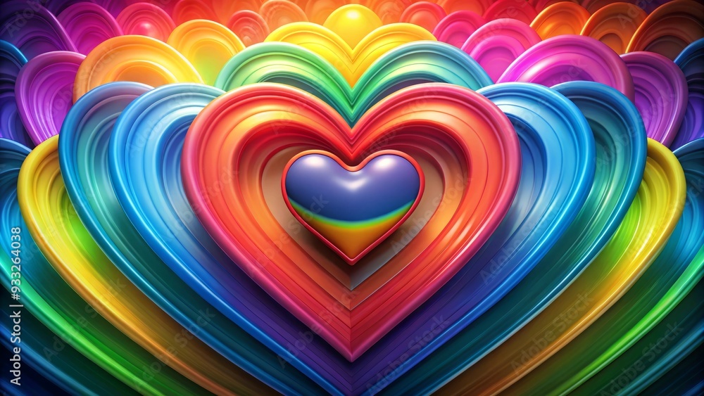 Embracing the United Hearts in Rainbow Spectrum, we celebrate diversity, acceptance, and digital art, bursting with vibrant colors and abstract expressions of unity. Embracing the United Hearts in Rainbow Spectrum, we celebrate diversity, acceptance, and digital art, bursting with vibrant colors and abstract expressions of unity.