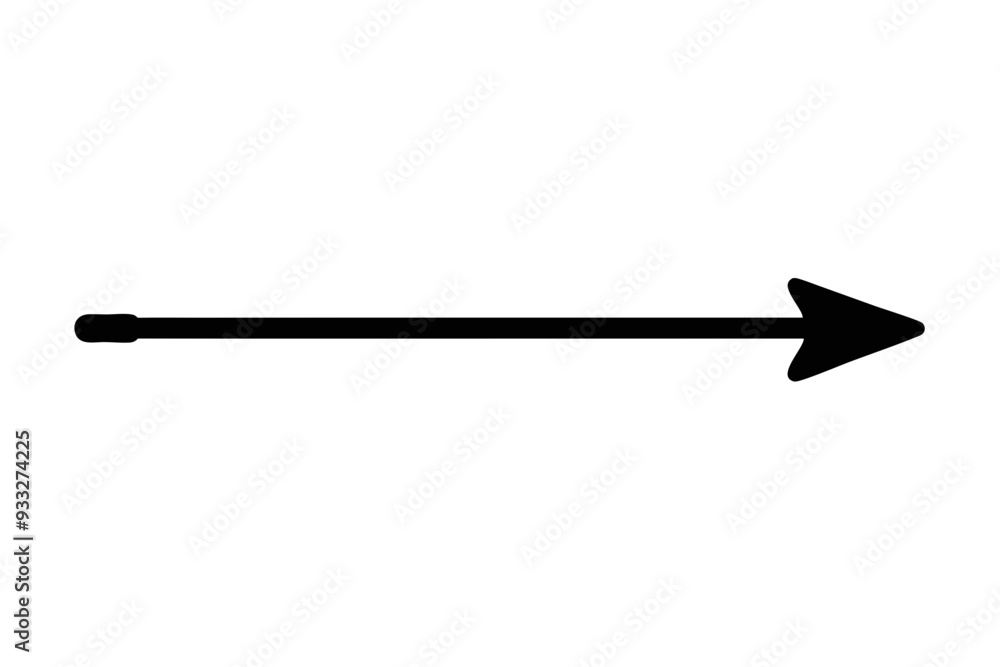 a simple black arrow pointing to the right. It has a straight line with a pointed arrowhead at the right end and a slightly rounded tail at the left end. a simple black arrow pointing to the right. It has a straight line with a pointed arrowhead at the right end and a slightly rounded tail at the left end.
