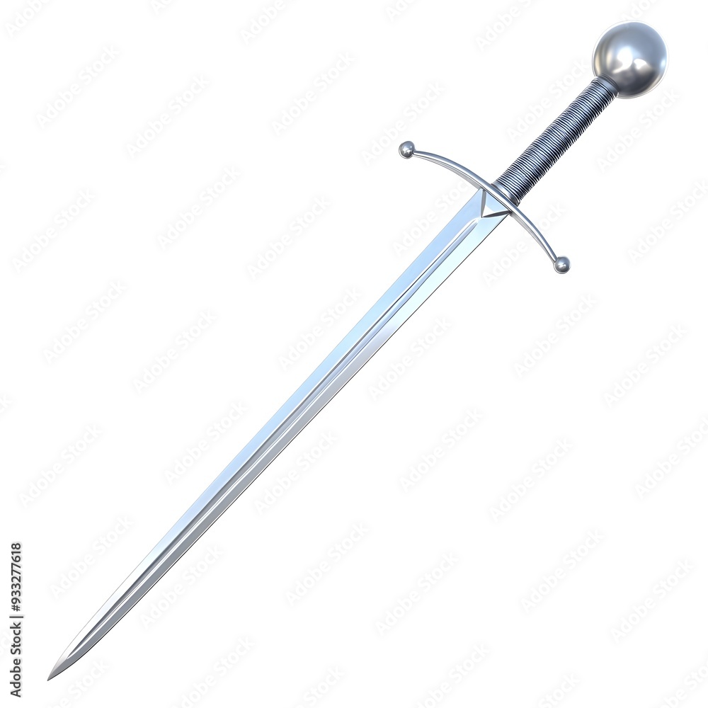 Metallic fencing sword clipart in 3D render with a pristine white background showcasing the athletic equipment and tool used in the sport of fencing a combat discipline requiring skill Metallic fencing sword clipart in 3D render with a pristine white background showcasing the athletic equipment and tool used in the sport of fencing a combat discipline requiring skill