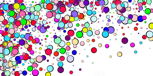 Set of frame illustrations with colorful geometric shape icons, confetti, and line ornaments. Bright, colorful memphis style pattern from simple geometric forms and simple colors. 