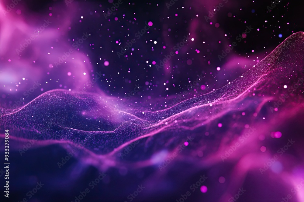 Fototapeta premium Abstract digital background of moving particles