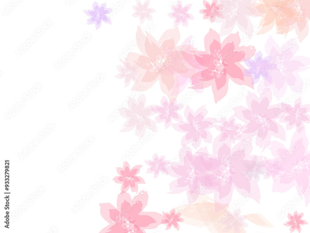 Falling cherry bloom flower parts. Soft peach or chinese cherry blossom petals. Falling cherry bloom flower parts. Soft peach or chinese cherry blossom petals.