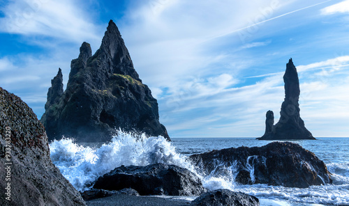 Fotografía Reynisdrangar spires at Reynisfjara Black Sand Beach, Iceland