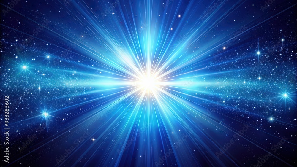 Vibrant blue celestial background with a single, bright, shimmering white star at its center, emitting soft, gentle rays into the surrounding darkness. Vibrant blue celestial background with a single, bright, shimmering white star at its center, emitting soft, gentle rays into the surrounding darkness.