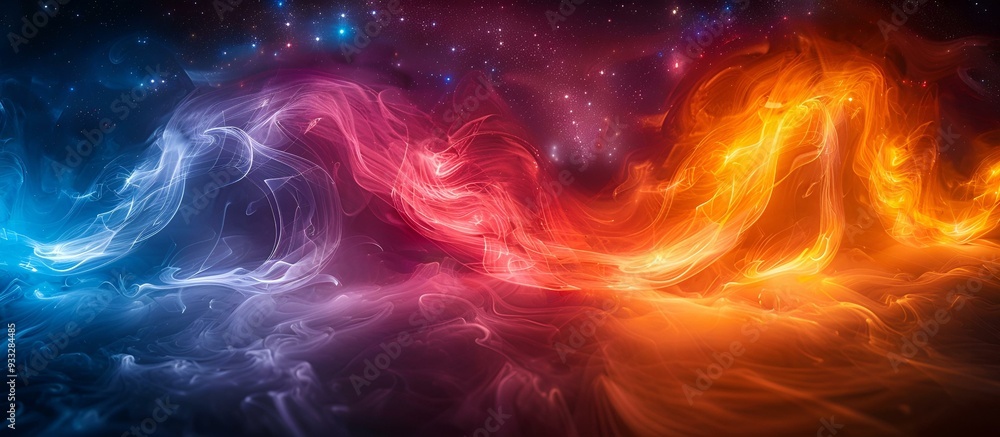 a colorful smoke in space. a colorful smoke in space.