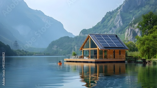 Solar powered Cabin Overlooking Pristine Mountain Lake with Kayaks and Nature Trails