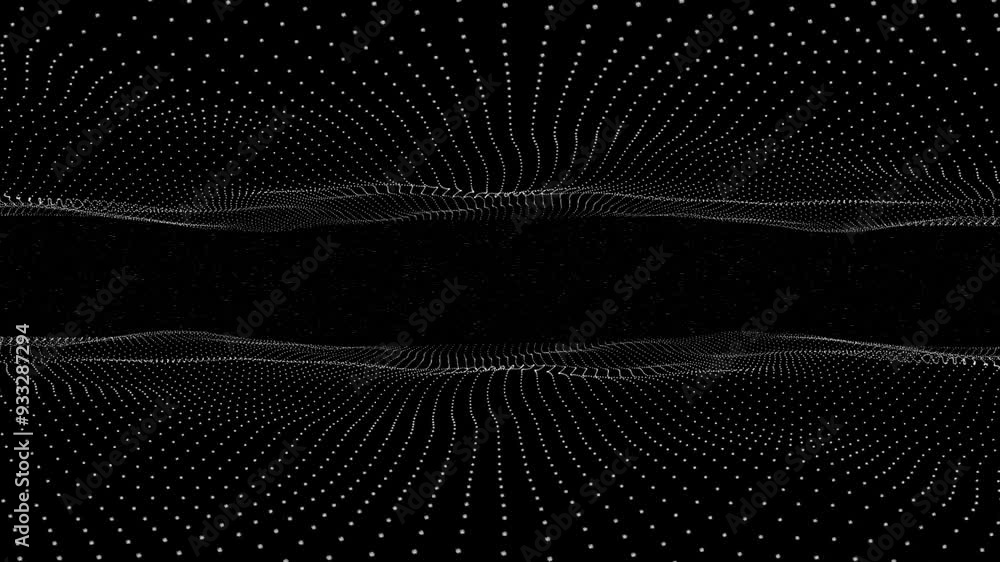 White abstract digital waves. Wavy motions of particles and points. concept of cyberspace and digital connection technology. futuristic background. Seamless loop 4k video White abstract digital waves. Wavy motions of particles and points. concept of cyberspace and digital connection technology. futuristic background. Seamless loop 4k video