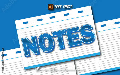 notes text effect