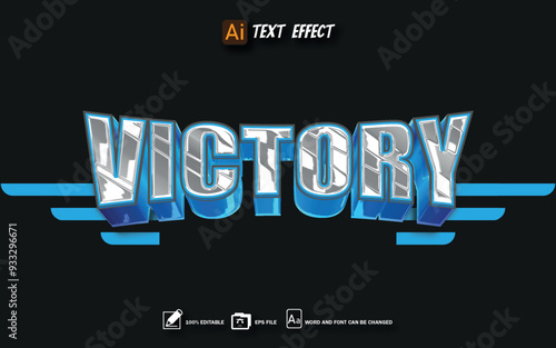 victory text effect