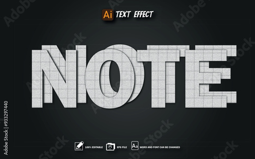 note text effect
