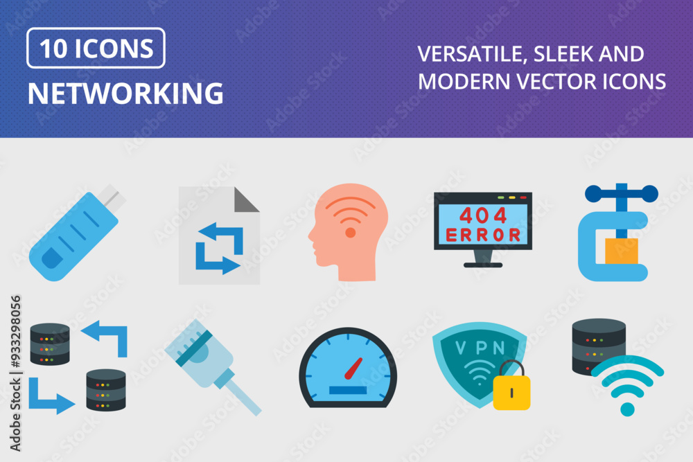 Networking Flat Icon Set Networking Flat Icon Set