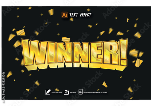 winner text effect