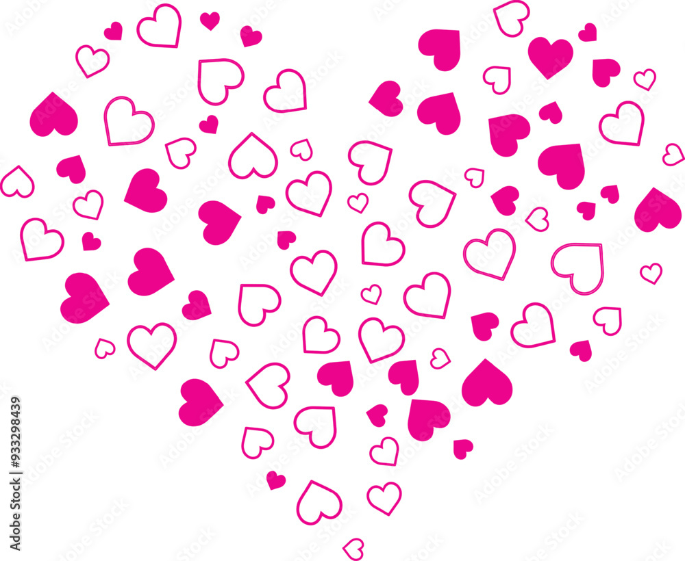 Adobe illustrator artwork with red and pink heart icon Adobe illustrator artwork with red and pink heart icon