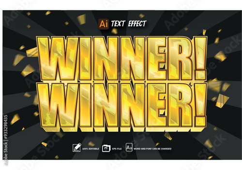 winner text effect