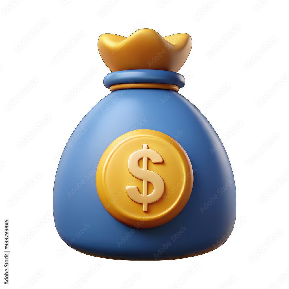3d render hand holding money sack with dollars 3d render hand holding money sack with dollars