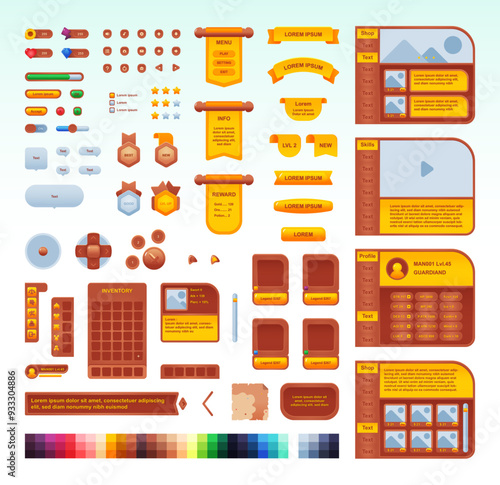 Big bundle game assets, UI interface game assets.