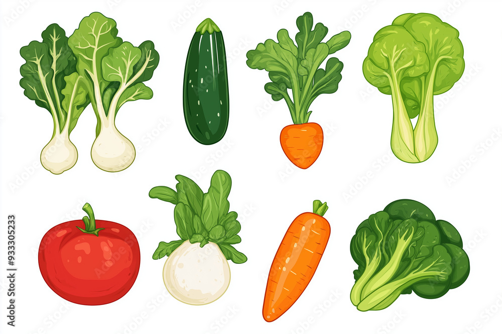 cartoon comic styled version of lots of fresh vegetables as a healthy nutrition concept for children in school cartoon comic styled version of lots of fresh vegetables as a healthy nutrition concept for children in school